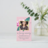 100 Floral Prayer Funeral Memorial PHOTO Visitekaartje (Staand voorkant)