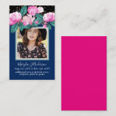 100  Floral Prayer Funeral Memorial PHOTO Visitekaartje (Voorkant / Achterkant)