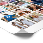 100 Foto Collage Aangepaste Foto's 100ste Verjaard Poster (Hoek)
