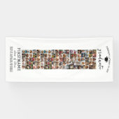 100 Foto Collage Afstuderen Modern Minimaal Wit Spandoek (Horizontaal)