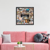 100 Foto Collage Familieportret Canvas Afdruk (Insitu (Woonkamer))