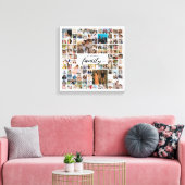 100 Foto Collage Op Maat Gemaakte Familie Foto's Canvas Afdruk (Insitu (Woonkamer))