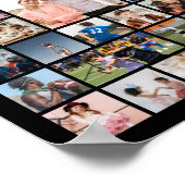 100 Foto Collage Persoonlijk Foto Geschenk Vierkan Poster (Hoek)