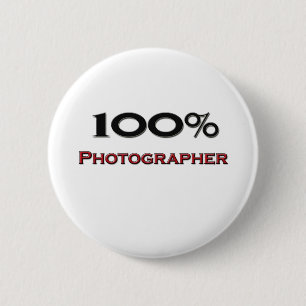100 % fotograaf ronde button 5,7 cm