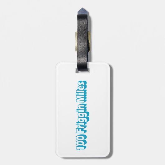 100 Friggin Miles Ultra Running Bagagelabel (Achterkant verticaal)