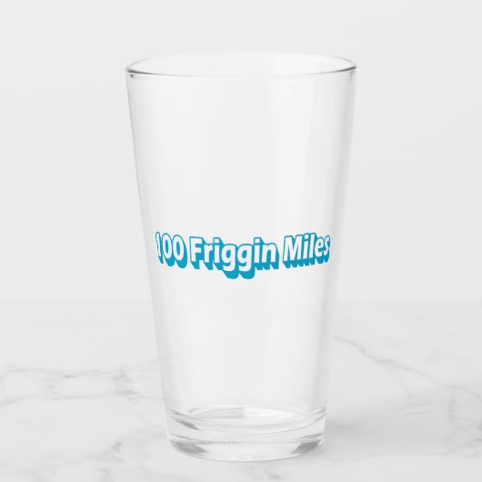 100 Friggin Miles Ultra Running Glas (Voorkant)