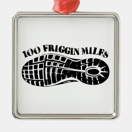 100 Friggin Miles Ultra Running Tread Metalen Ornament (Voorkant)