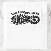 100 Friggin Miles Ultra Running Tread Rechthoekige Sticker (Tas)