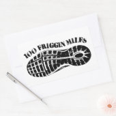 100 Friggin Miles Ultra Running Tread Rechthoekige Sticker (Envelop)