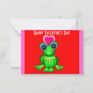 100 Froggy Valentijn Kaarten Notitiekaartje