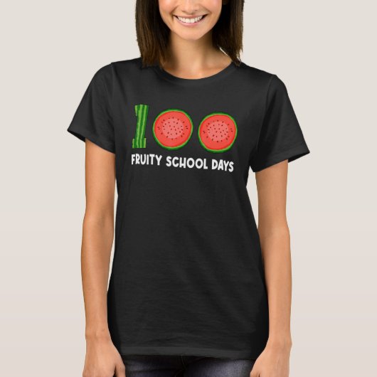 100 Fruity School Days Watermelon Tropical Fruit M T-shirt (Voorkant)