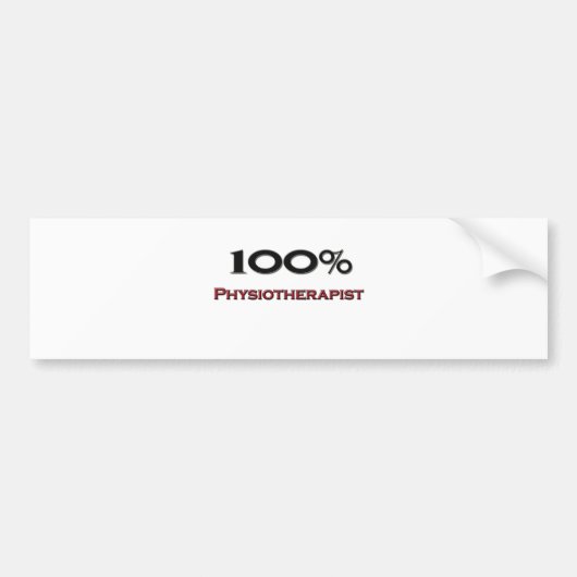 100 % fysiotherapeut bumpersticker (Voorkant)