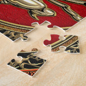 [100] Gangd gouden Scorpion op rood Legpuzzel (Zijkant)