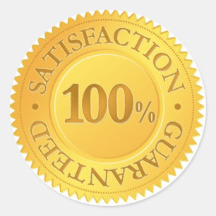 100%-garantie ronde sticker