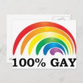 100% Gay Briefkaart (Voorkant / Achterkant)