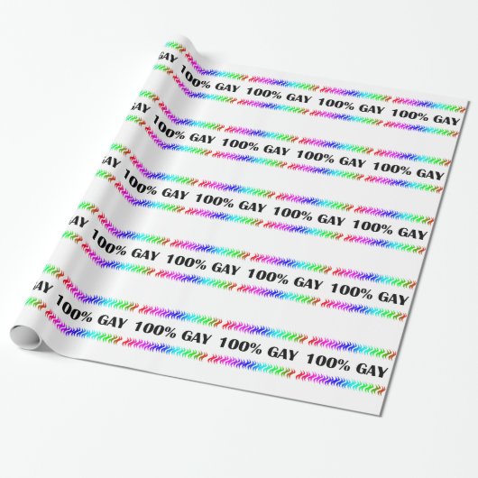 100% Gay Cadeaupapier (Uitgerold)