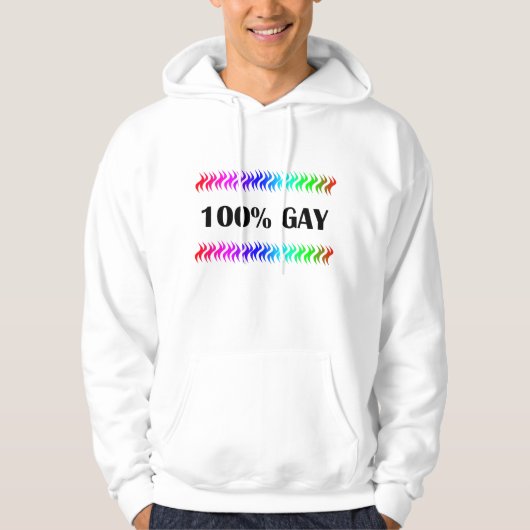 100% Gay Hoodie (Voorkant)