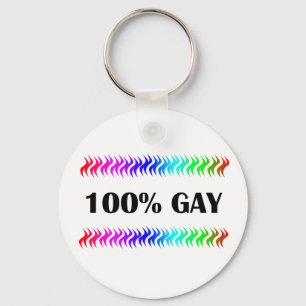 100% Gay Sleutelhanger