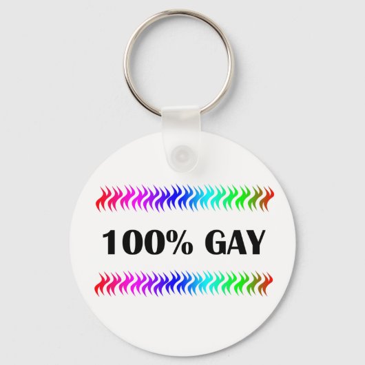 100% Gay Sleutelhanger (Voorkant)