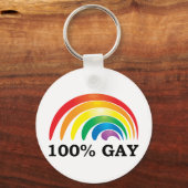 100% Gay Sleutelhanger (Voorkant)