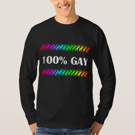 100% Gay T-shirt (Voorkant)