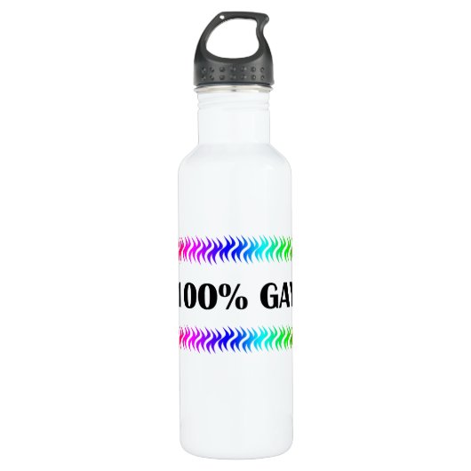 100% Gay Waterfles (Voorkant)