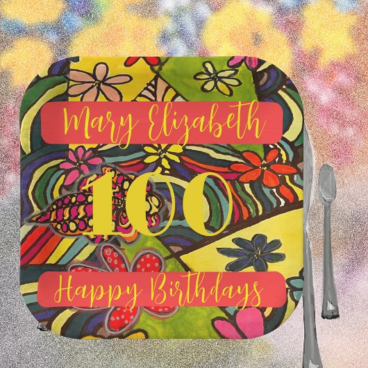 100 geboorten papieren bordje