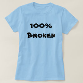 100% gebroken blauw t-shirt