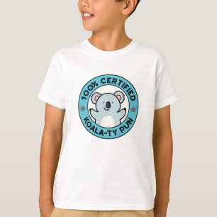 100% Gecertificeerde Koala-ty grap Fun Koala-spree T-shirt