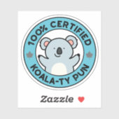 100% Gecertificeerde Koala-ty Grap Fun Koala-spreu Sticker (Vel)