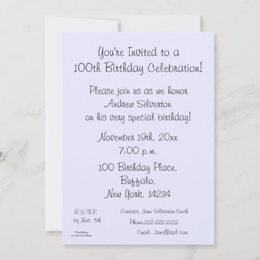 100 gedenkwaardige jaren/Natuur van de feestdag Kaart (Achterkant)