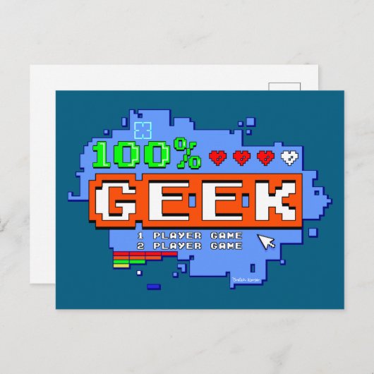 100% Geek Briefkaart (Voorkant / Achterkant)