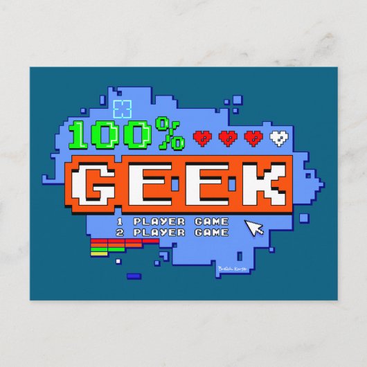 100% Geek Briefkaart (Voorkant)