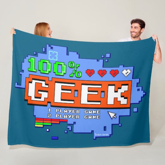 100% Geek Fleece Deken (In situ)