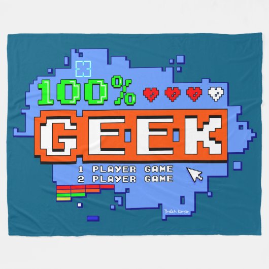 100% Geek Fleece Deken (Voorkant (Horizontaal))