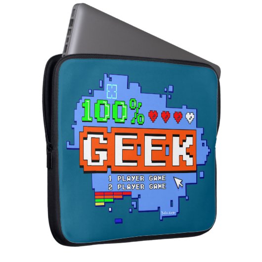 100% Geek Laptop Sleeve (Voorkant Rechts)