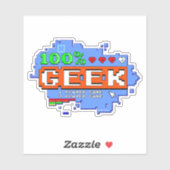 100% Geek Sticker (Vel)
