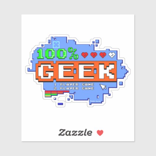 100% Geek Sticker (Vel)