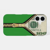 $100 Geldrits iPhone 16 Hoesje (Achterkant horizontaal)