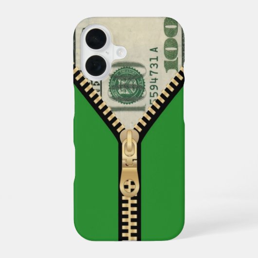 $100 Geldrits iPhone 16 Hoesje (Achterkant)