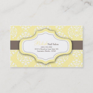 100 Gele Damask Nail-technicus Visitekaartje