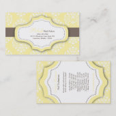 100 Gele Damask Nail-technicus Visitekaartje (Voorkant / Achterkant)