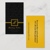 100 Gele make up Words Artist Visitekaartje (Voorkant / Achterkant)