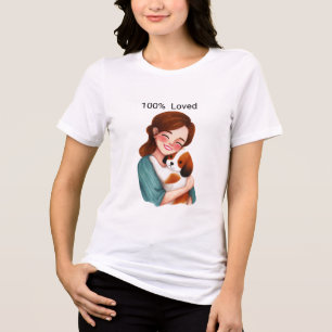 100% geliefd huisdier Tri-Blend shirt