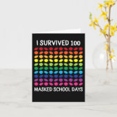 100 gemaskerde schooldagen 100e dag sch kaart (Gele Bloem)