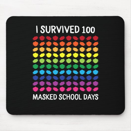 100 gemaskerde schooldagen 100ste schooldag overle muismat (Voorkant)