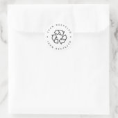 100% gerecycled ronde sticker (Tas)