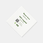 100% gerecycleerd voeg hier Q R-code toe bedrijfsn Servet (Hoek)
