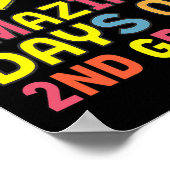 100 geweldige dagen van 2e klas softbyll studenten poster (Hoek)