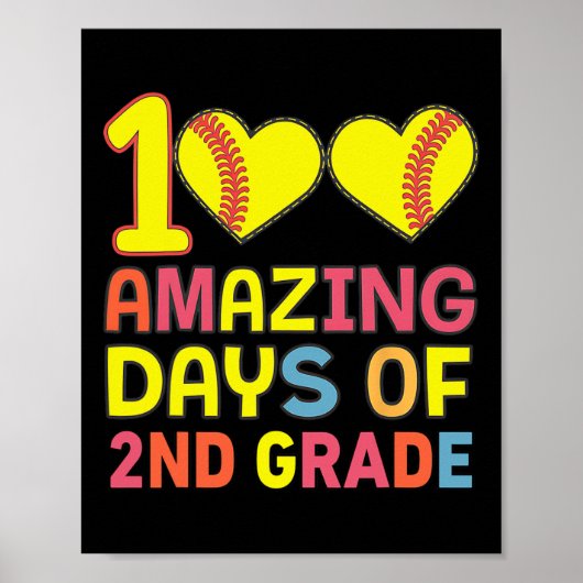100 geweldige dagen van 2e klas softbyll studenten poster (Voorkant)